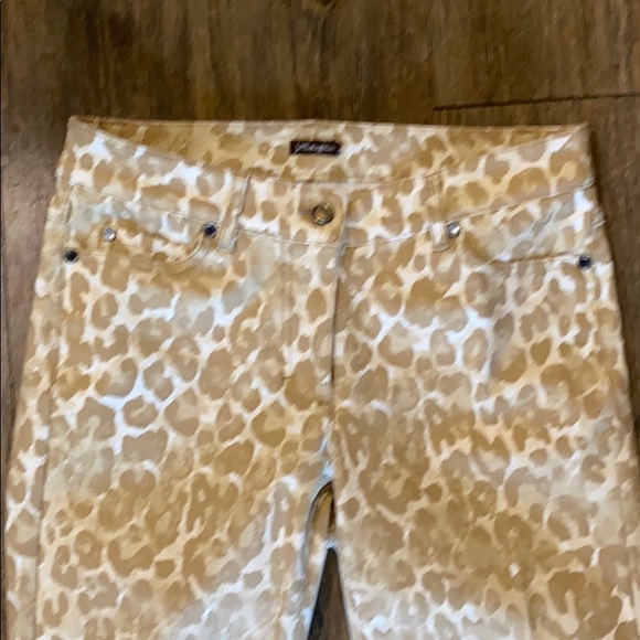J. McLaughlin Tan Leopard print jeans - Picture 3 of 5